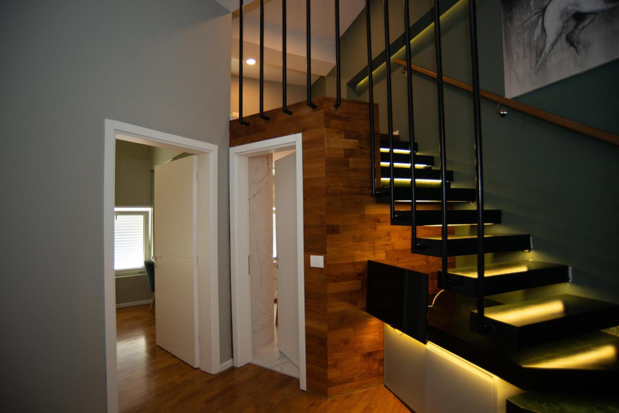 Bougainville Bay Hotel Sarande Exterior photo A modern staircase